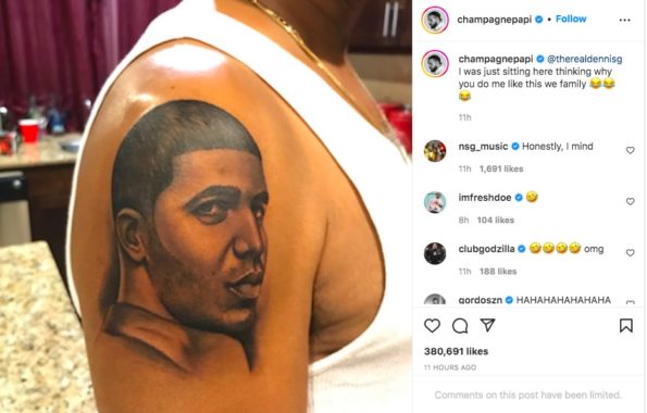 Yall think Drakes dad did him wrong with that tattoo   Instagram